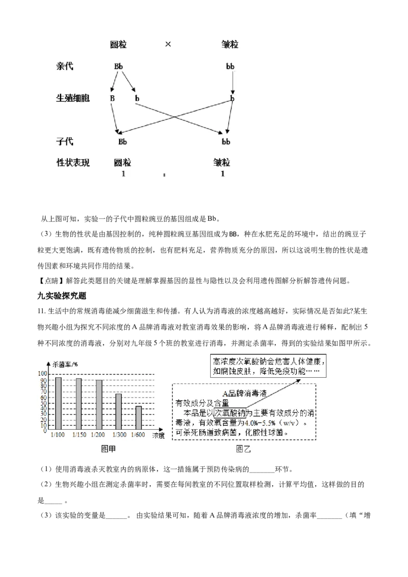 精品解析：四川泸州2021年中考生物试题（解析版）_中考真题_8.生物中考真题2015-2024年_2021中考生物真题64份_2021四川_精品解析：四川泸州2021年中考生物试题