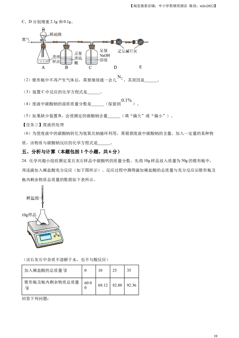 精品解析：2024年山东省烟台市中考化学真题（原卷版）_中考真题_5.化学中考真题2015-2024年_2024年中考化学真题_精品解析：2024年山东省烟台市中考化学真题