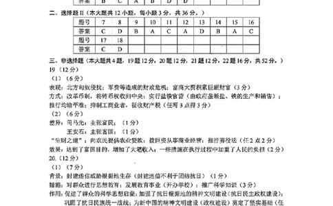 历史答案_2025年3月_250314浙江省金丽衢十二校2025届高三第二次联考（全科）_历史