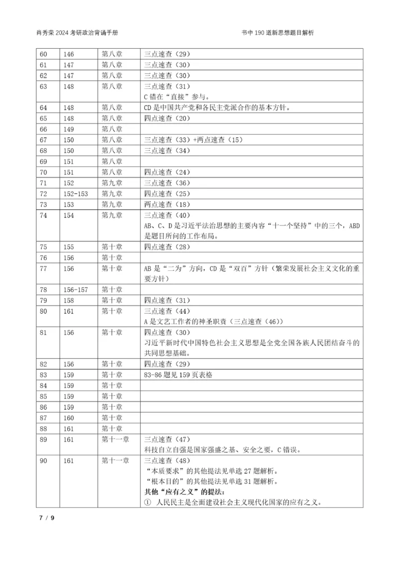 《背诵手册》附赠小册子中190道新思想题目的解析_2026考公资料_（49）政治理论合集_政治理论合集_2025考研政治pdf（笔记）_肖秀荣考研政治_24肖秀荣_2024肖秀荣《背诵手册》+赠品
