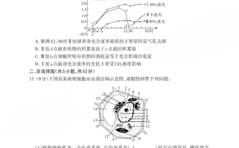 2025-2026学年第一学期高三年级10月学情检测生物_2025年10月_251029山西省三重教育2025-2026学年第一学期高三年级10月学情检测（全科）