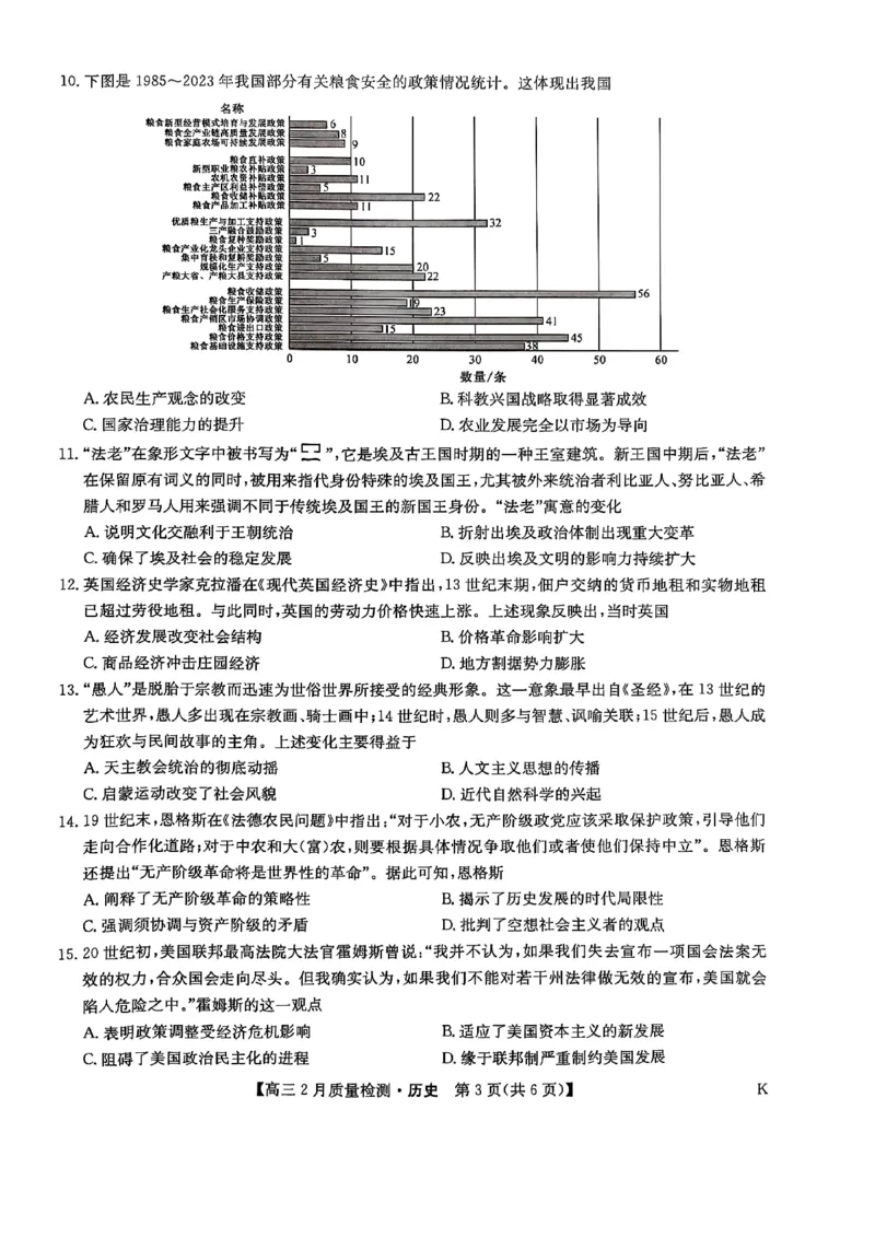 历史_2025年2月_250228九师联盟2025届高三2月质量检测（2.27-2(1).28）（全科）_九师联盟2025届高三2月质量检测历史
