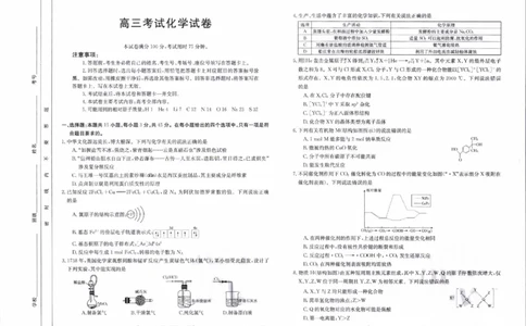 辽宁省县级重点高中协作体2023-2024学年高三上学期末考试化学试题_2024届辽宁省高三1月金太阳联考（24-260C）_辽宁省2024届高三1月金太阳联考（24-260C）化学