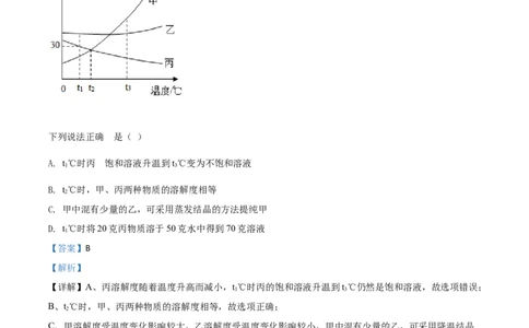 精品解析：四川省眉山市2020年中考化学试题（解析版）_中考真题_5.化学中考真题2015-2024年_2020中考化学真题（113份）_2020年中考真题精品解析化学（四川眉山卷）精编word版