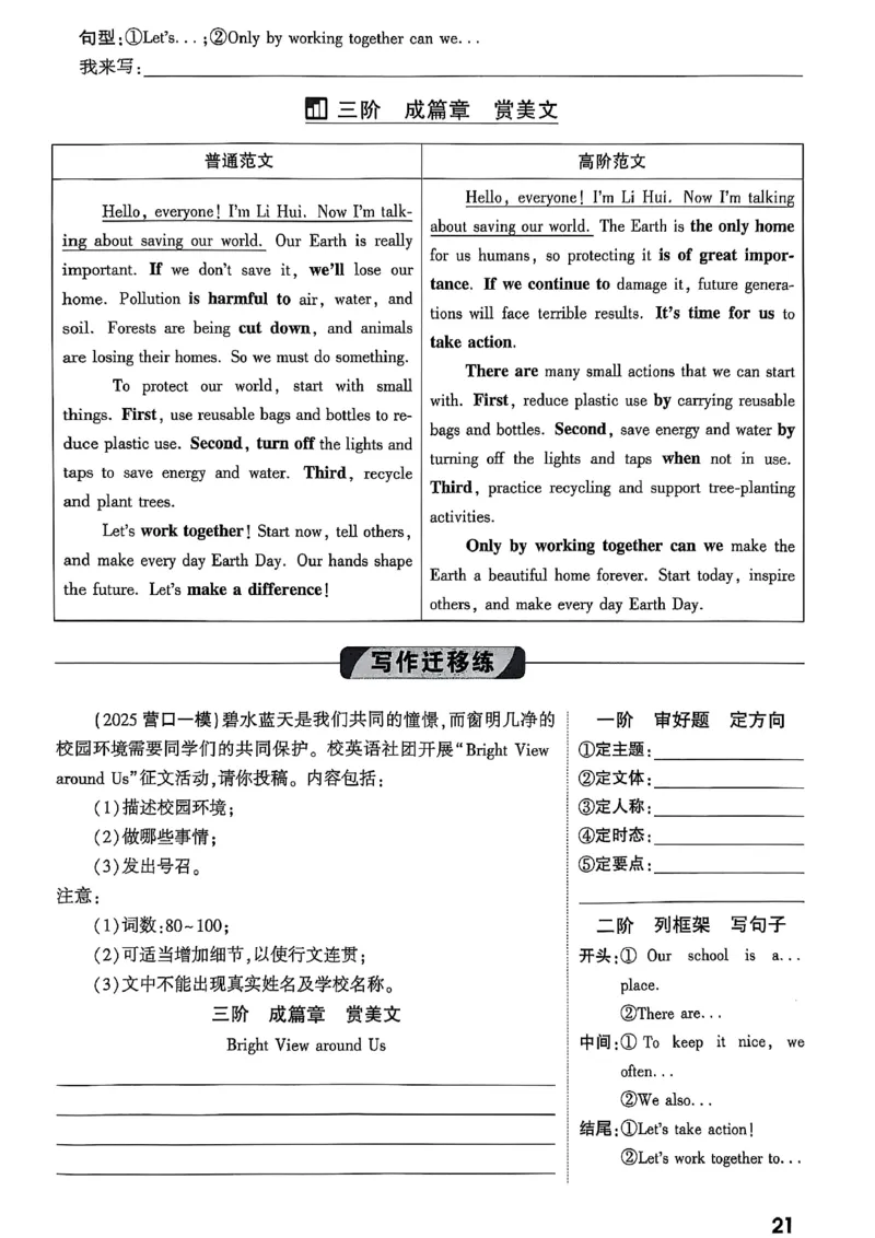 2026辽宁万唯试题研究（英语-4高频话题写作）_26《万唯中考试题研究》辽宁_2026《辽宁万唯试题研究》英语