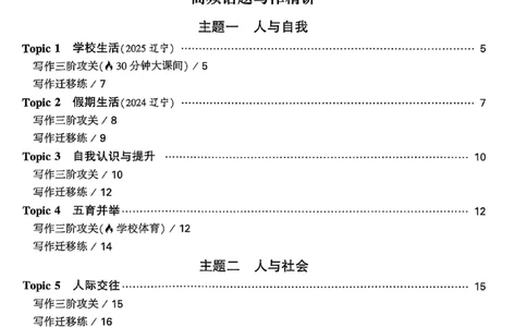 2026辽宁万唯试题研究（英语-4高频话题写作）_26《万唯中考试题研究》辽宁_2026《辽宁万唯试题研究》英语