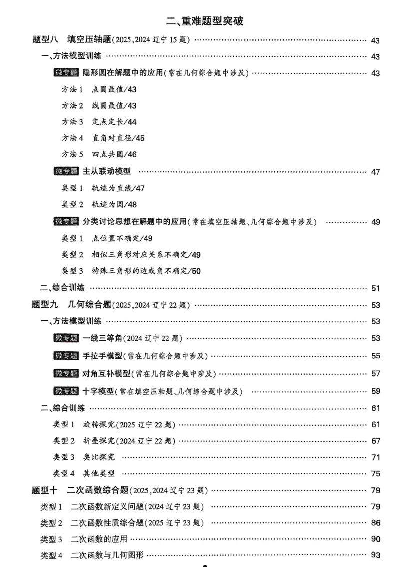 2026辽宁万唯试题研究（数学-2题型分层突破）_26《万唯中考试题研究》辽宁_2026《辽宁万唯试题研究》数学