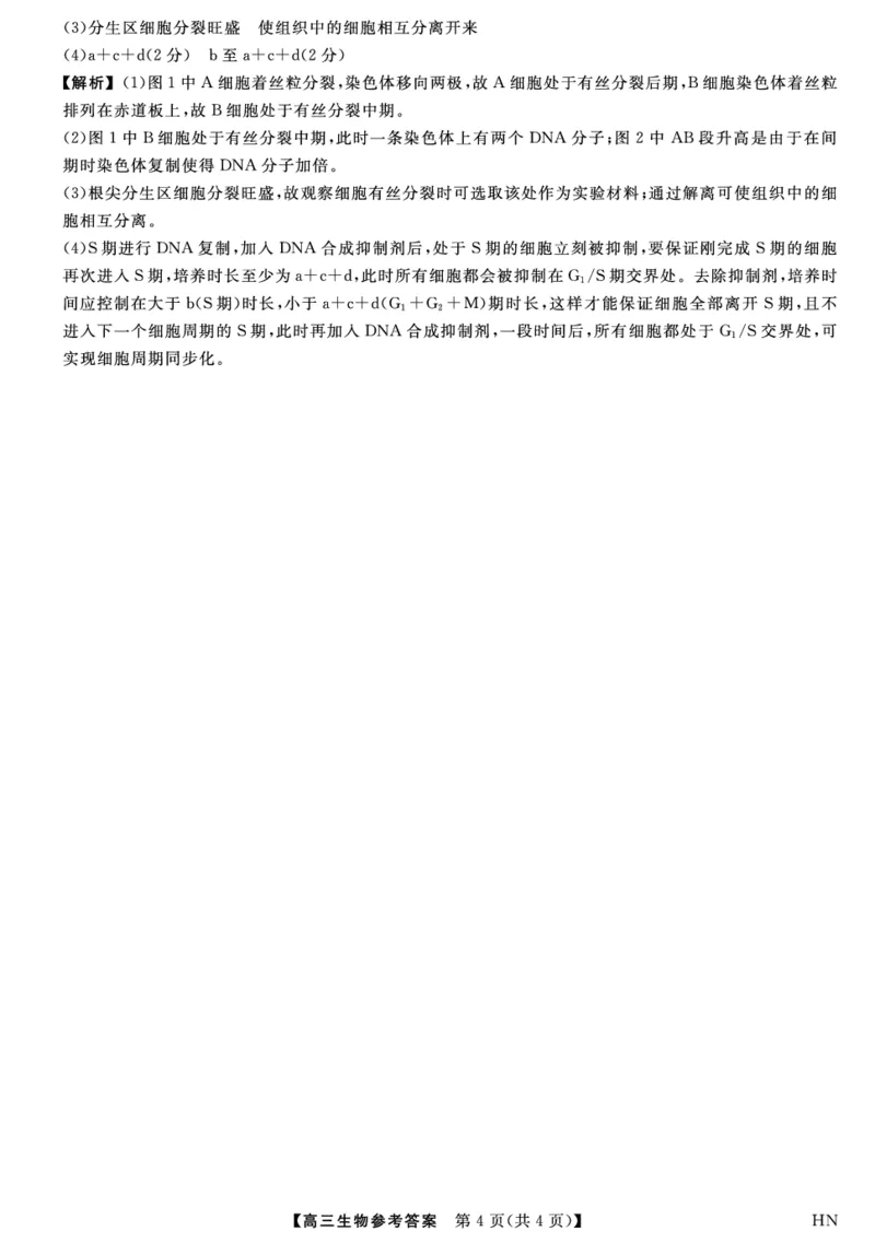 2026届高三华师联盟10月质量检测考试+生物答案_2025年10月_2510182026届高三华师联盟10月质量检测考试（全科）