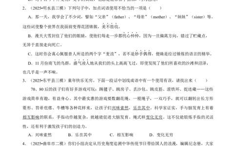 2026年中考语文常考考点专题之成语运用_162026年中考七科常考考点专题资料_001中考语文常考考点专题