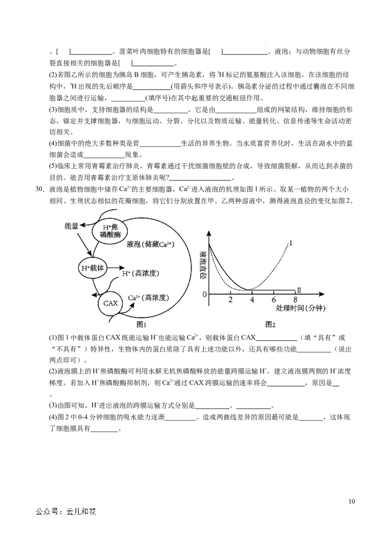 高一生物期中模拟卷测试范围：第1~4章（考试版A4）（新八省通用）_1多考区联考试卷_1014高一期中模拟卷（新八省专用）黄金卷：2024-2025学年高一上学期期中模拟考试