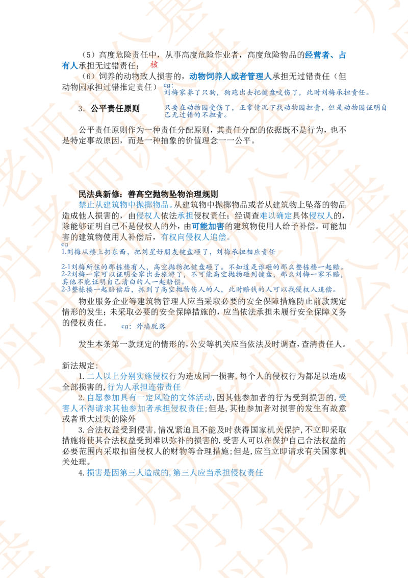 课代表木木&mdash;&mdash;民法典继承编、侵权责任编随堂笔记_2026考公资料_花生十三合集_2024+2023年资料_系统班2024上半年四海花生公考笔试系统班（含速算训练营）_讲义_随堂笔记