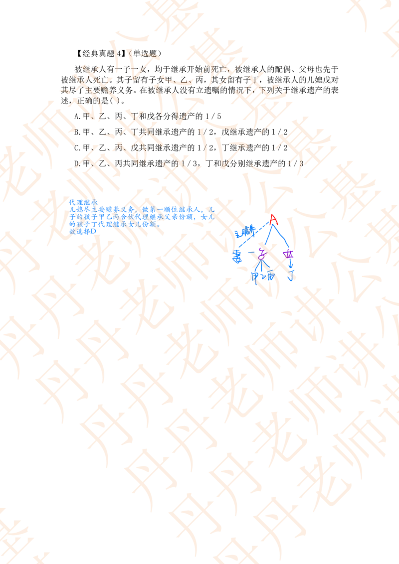 课代表木木&mdash;&mdash;民法典继承编、侵权责任编随堂笔记_2026考公资料_花生十三合集_2024+2023年资料_系统班2024上半年四海花生公考笔试系统班（含速算训练营）_讲义_随堂笔记