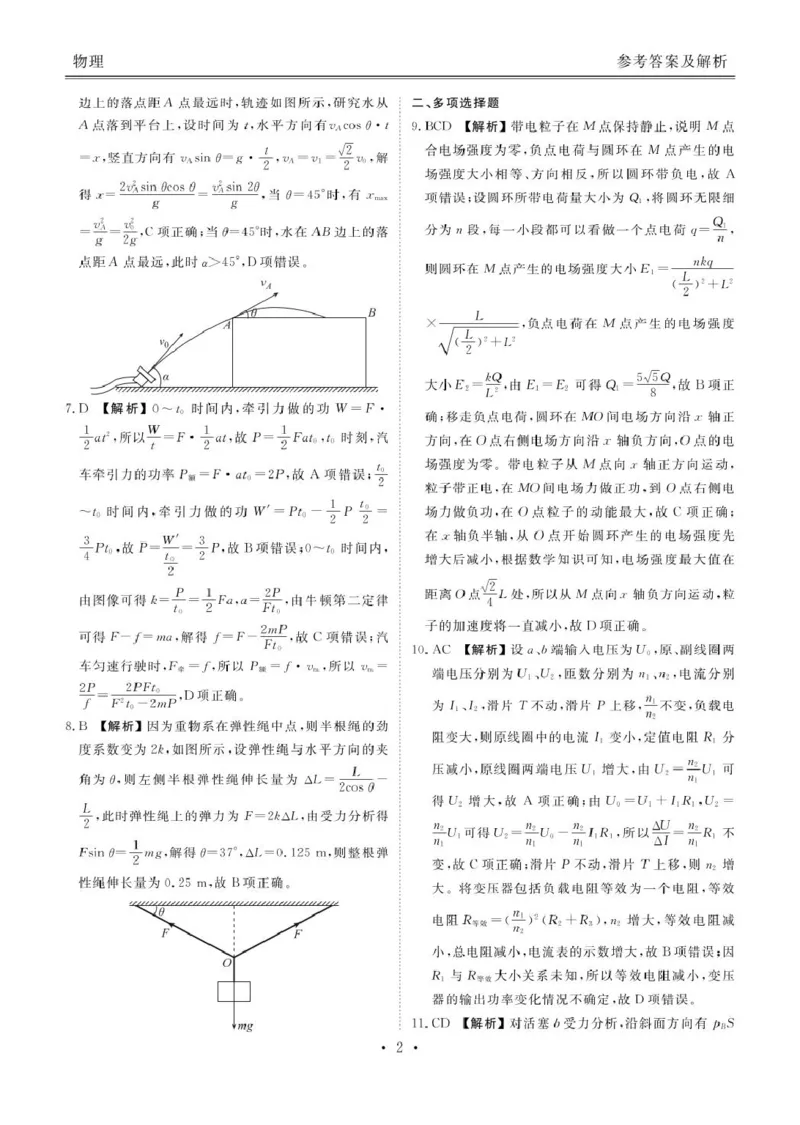 2025届山东部分学校高三下学期4月模考物理答案_2025年4月_250408衡水金卷2025届高三年级4月份模拟考（全科）_衡水金卷2025届高三年级4月份模拟考物理试题