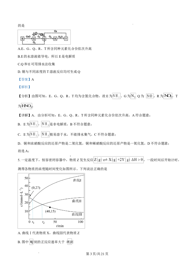 2025年1月山西、陕西、宁夏、青海普通高等学校招生考试适应性测试（八省联考）化学试题Word版含解析_2025年1月_2501062025年高考综合改革适应性演练（八省联考）