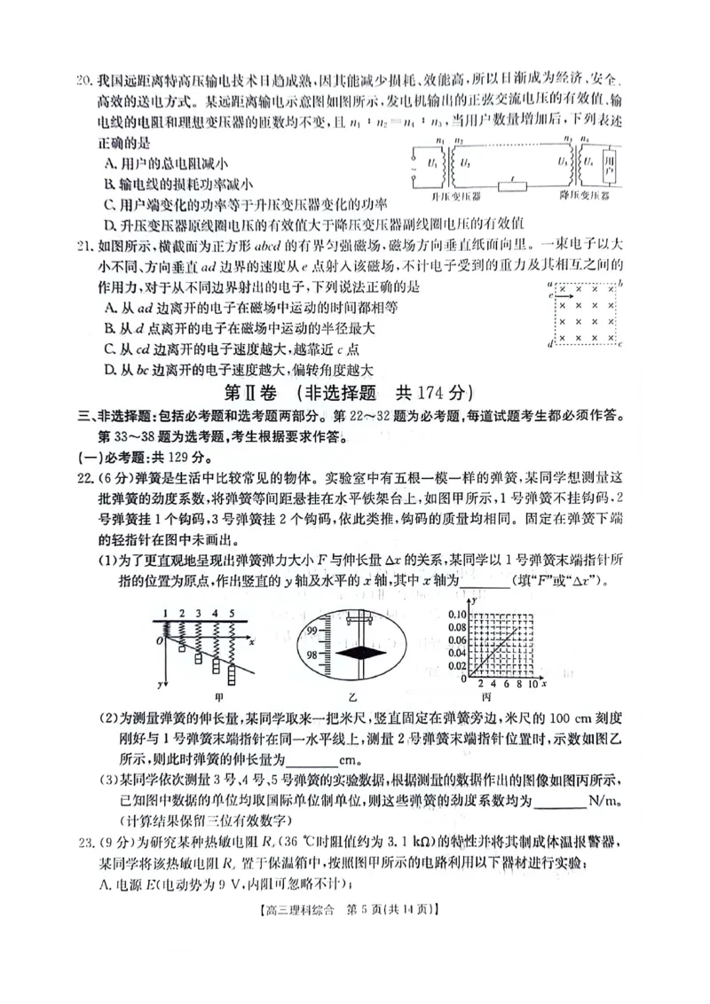陕西省榆林市、商洛市、安康市2024届高三第一次模拟检测理综_2024届陕西省榆林市、商洛市、安康市高三第一次模拟检测