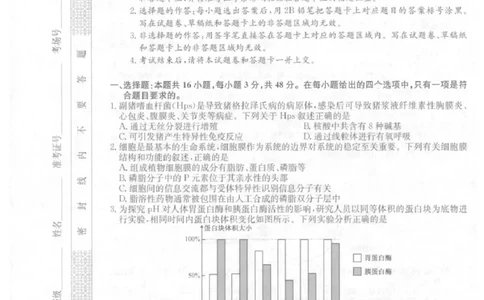 2025年普通高中学业水平选择性考试冲刺压轴卷（一)生物试卷（含答案）_2025年4月_2504042025年普通高中学业水平选择性考试冲刺压轴卷（一)