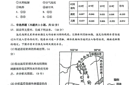 黑龙江省大庆市实验中学实验三部2024届高三上学期阶段考试（二）地理_2024届黑龙江省大庆市实验中学实验三部高三上学期阶段考试（二）