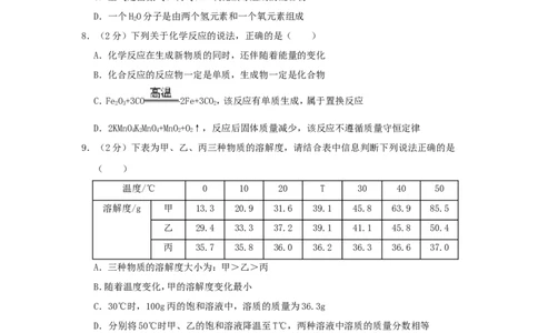 贵州省铜仁市2019年中考化学真题试题（含解析）_中考真题_5.化学中考真题2015-2024年_2019中考真题卷（140份）