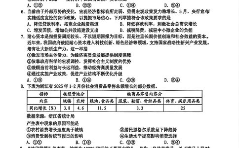 Z20+名校联盟（浙江省名校新高考研究联盟）2026届高三第一次联考政治_2025年8月_250823Z20+名校联盟（浙江省名校新高考研究联盟）2026届高三第一次联考（全科）
