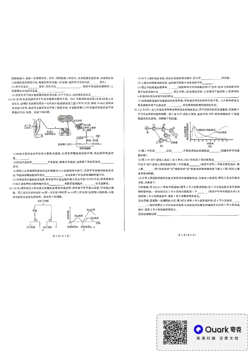 生物(1)_1多考区联考_1110百师联盟2024-2025学年高二上学期11月期中考试_百师联盟2024-2025学年高二上学期11月期中考试生物