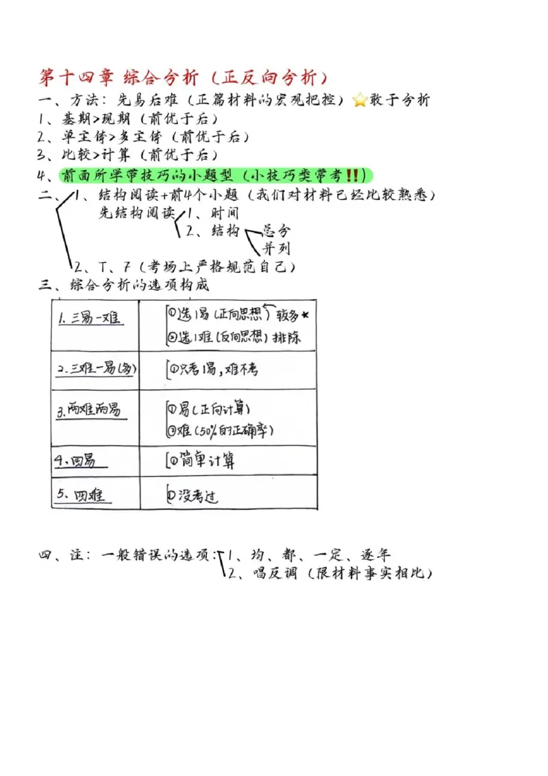 高照丨25资料分析3+2手写笔记（版本一）_2026考公资料_（06）高照_高照资料笔记合集
