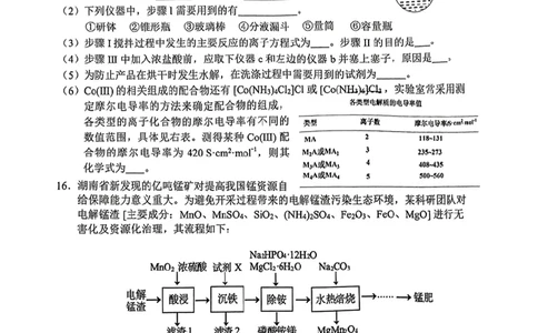 2024-2025学年上学期湖南省益阳市高三化学期末(试题卷)_2025年1月_250120湖南益阳市2024-2025学年高三上学期期末考试_化学