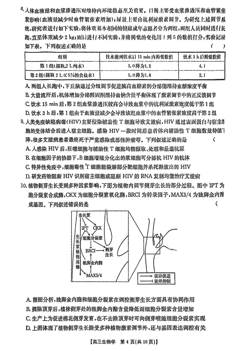 2025年安徽省示范高中皖北协作区第27届联考生物_2025年3月_2503282025年安徽省示范高中皖北协作区第27届联考（全科）_2025年安徽省示范高中皖北协作区第27届联考生物