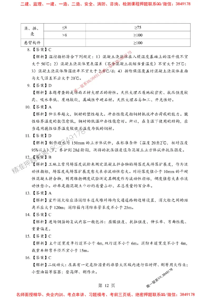 2025年一级建造师《建筑工程管理与实务》考前模拟卷（B）_1_2026年一级建造师_2026年一建建筑_2025年一建建筑SVIP_03-习题精析✿实战特训✿模考通关