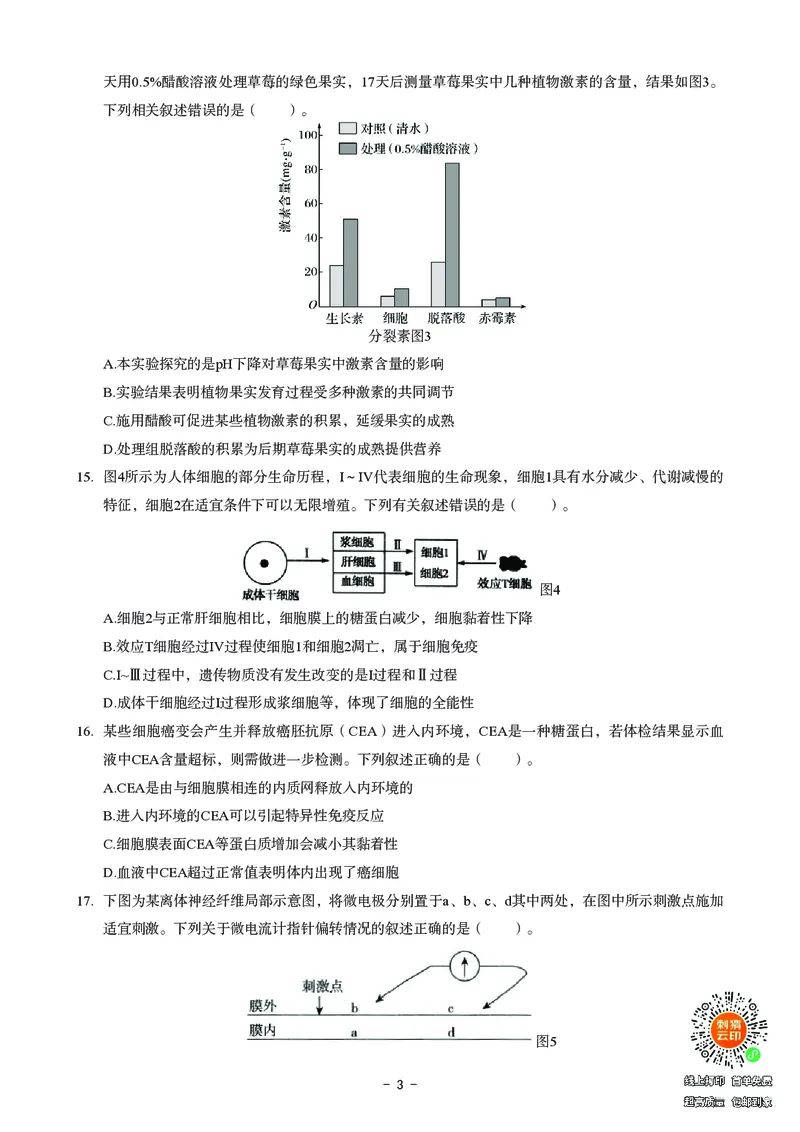 高中生物科目三考前3套卷_4-教培资料-26年最新资料-同步更新_初中高中教资_03科三专项（进去保存报考的学科即可）_卢姨25下：科目三考前3套卷_高中_高中生物