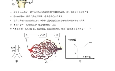 精品解析：湖北省恩施州2021年中考生物试题（原卷版）_中考真题_8.生物中考真题2015-2024年_2021中考生物真题64份_2021湖北_精品解析：湖北省恩施州2021年中考生物试题