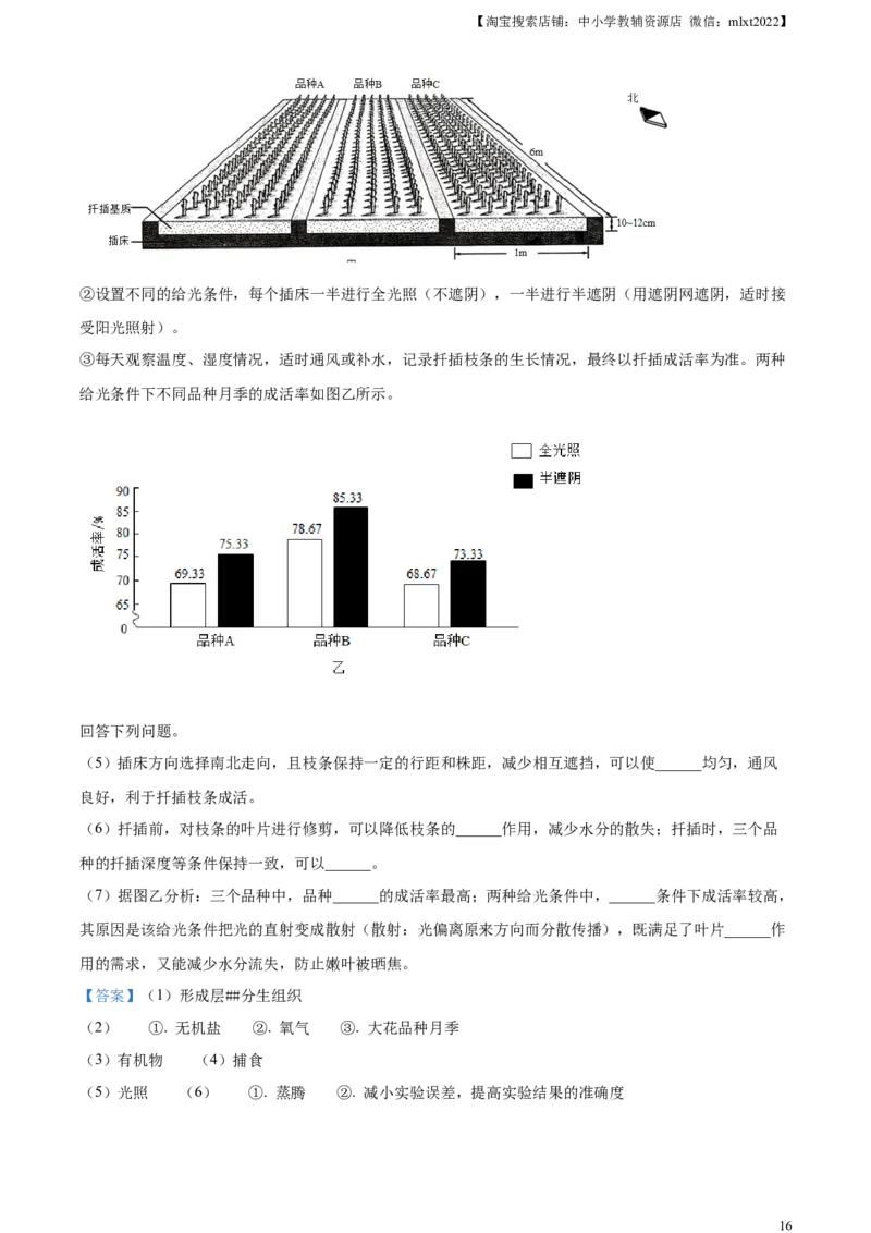 精品解析：2024年河南省中考生物真题（解析版）_中考真题_8.生物中考真题2015-2024年_2024年中考生物真题_精品解析：2024年河南省中考生物真题