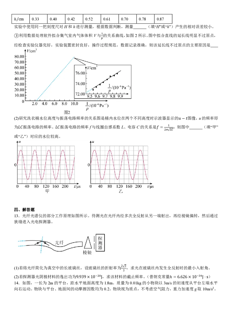 河北物理-试题_1.高考2025全国各省真题+答案_00.2025各省市高考真题及答案（按省份分类）_9、河北卷（全科，持续更新）_4.物理