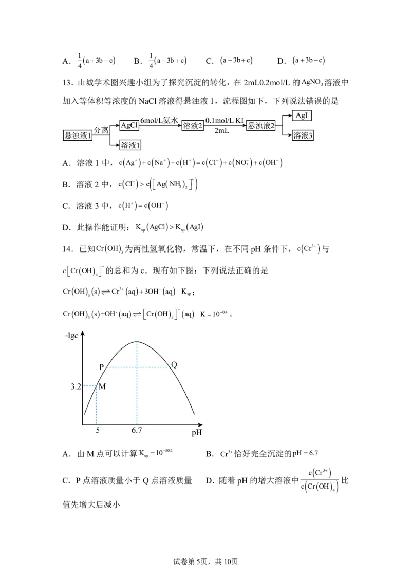 重庆2025年高考重庆卷化学高考真题文档版-A4答案卷尾_1.高考2025全国各省真题+答案_8.高考化学真题及答案更新中_0.真题试卷化学Word版+PDF版