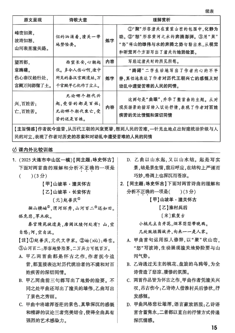 2026辽宁万唯试题研究（语文-2古诗文阅读）_26《万唯中考试题研究》辽宁_2026《辽宁万唯试题研究》语文