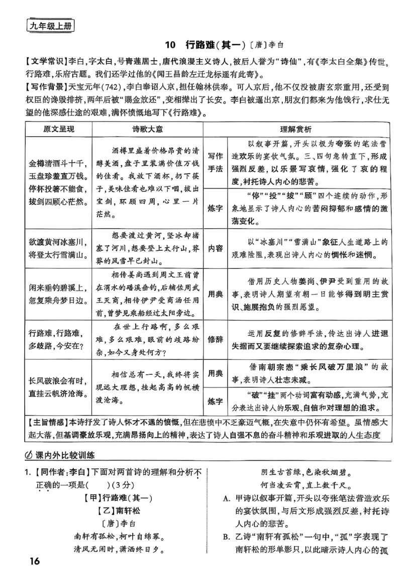 2026辽宁万唯试题研究（语文-2古诗文阅读）_26《万唯中考试题研究》辽宁_2026《辽宁万唯试题研究》语文