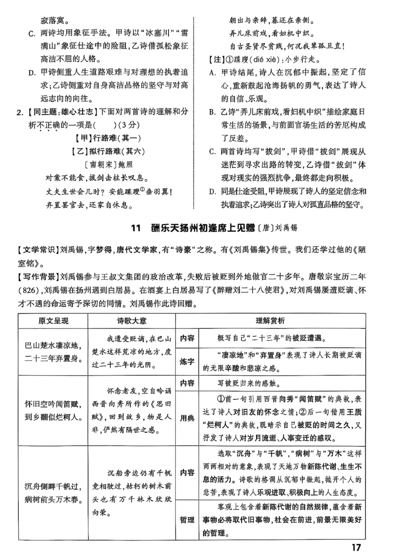 2026辽宁万唯试题研究（语文-2古诗文阅读）_26《万唯中考试题研究》辽宁_2026《辽宁万唯试题研究》语文