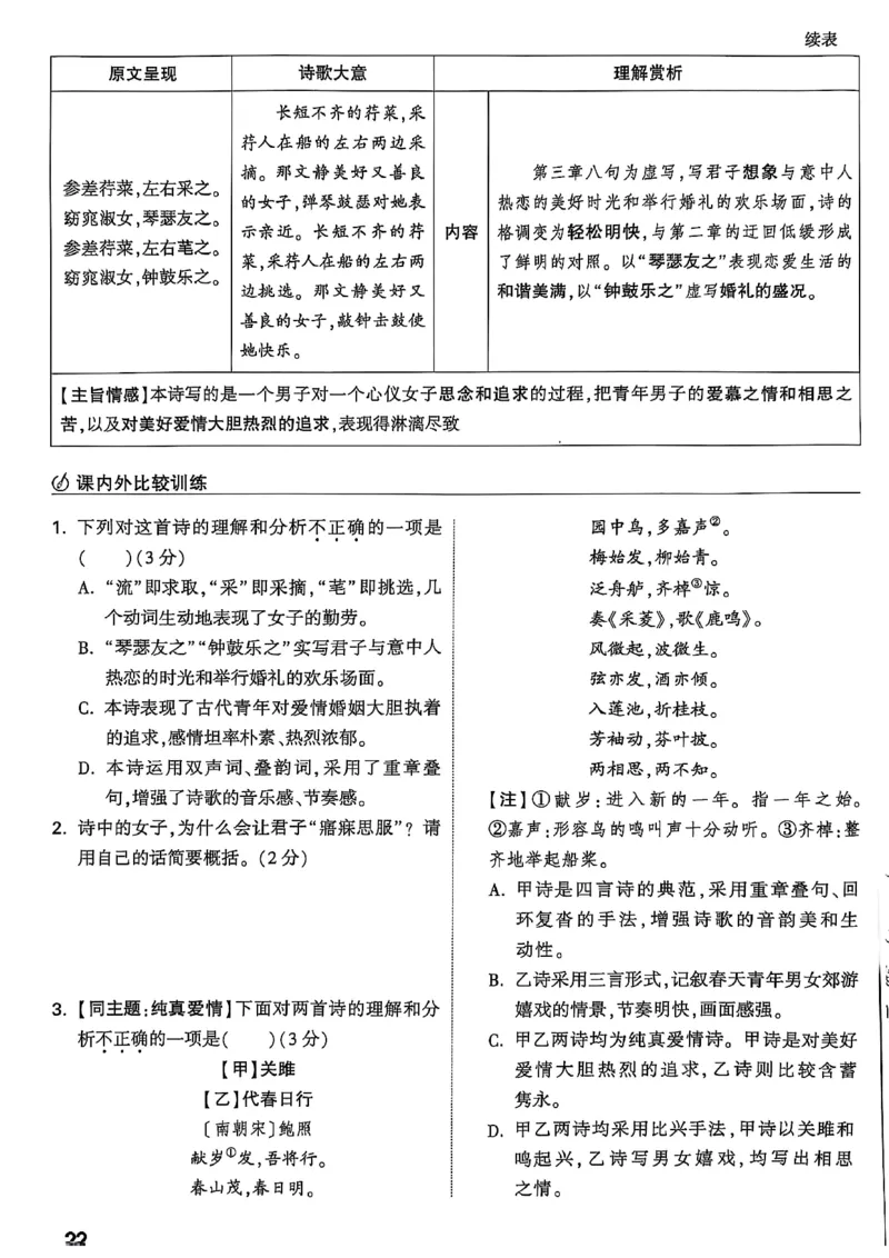 2026辽宁万唯试题研究（语文-2古诗文阅读）_26《万唯中考试题研究》辽宁_2026《辽宁万唯试题研究》语文