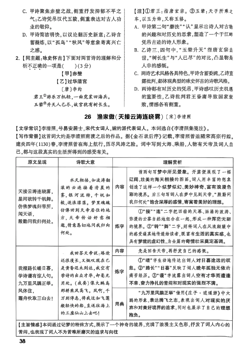 2026辽宁万唯试题研究（语文-2古诗文阅读）_26《万唯中考试题研究》辽宁_2026《辽宁万唯试题研究》语文