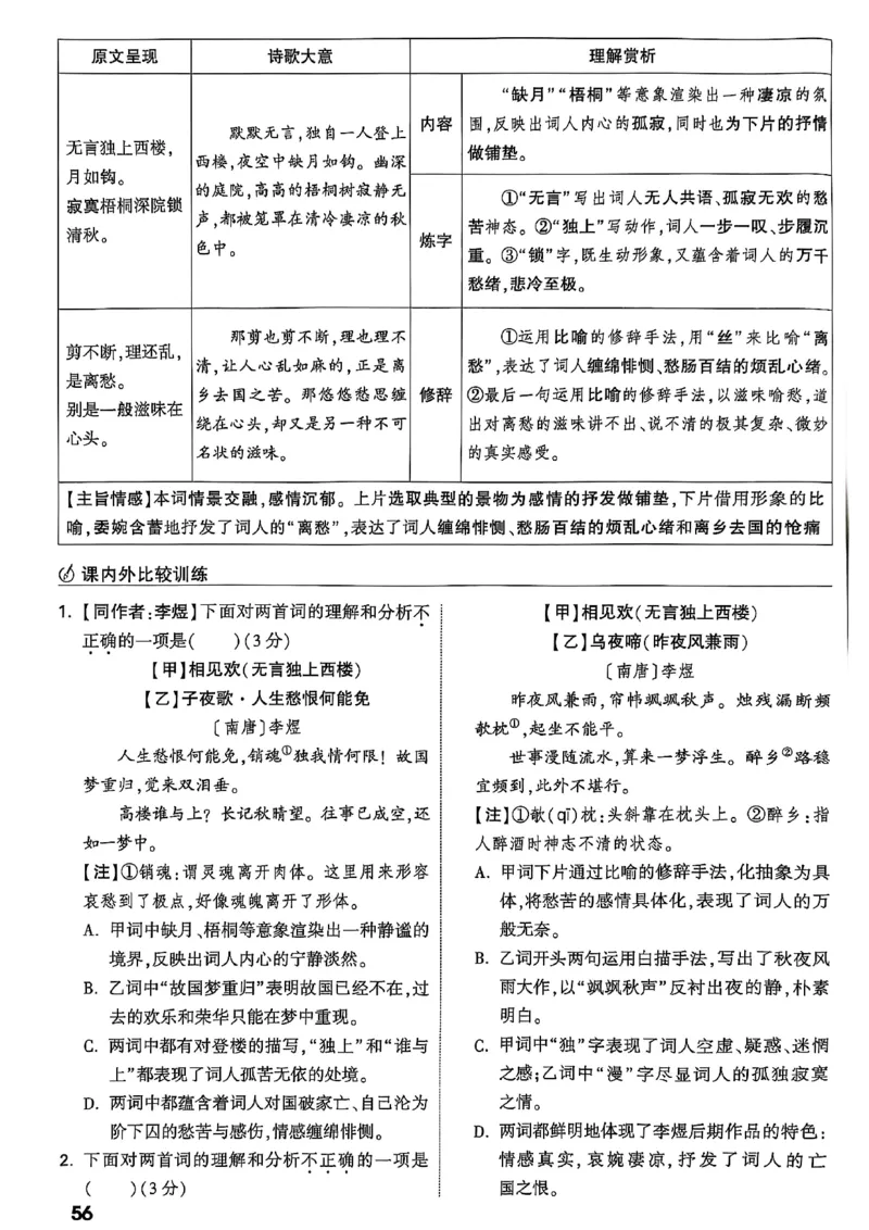 2026辽宁万唯试题研究（语文-2古诗文阅读）_26《万唯中考试题研究》辽宁_2026《辽宁万唯试题研究》语文
