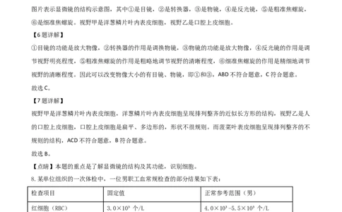 精品解析：山西省阳泉市2020年中考生物试题（解析版）_中考真题_8.生物中考真题2015-2024年_2020生物真题74份_2020年中考真题精品解析生物(山西阳泉卷)精编word版