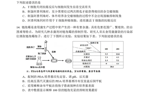 高三生物学试卷_2024届辽宁省大连市高三上学期期末双基测试_辽宁省大连市2024届高三上学期期末双基测试生物