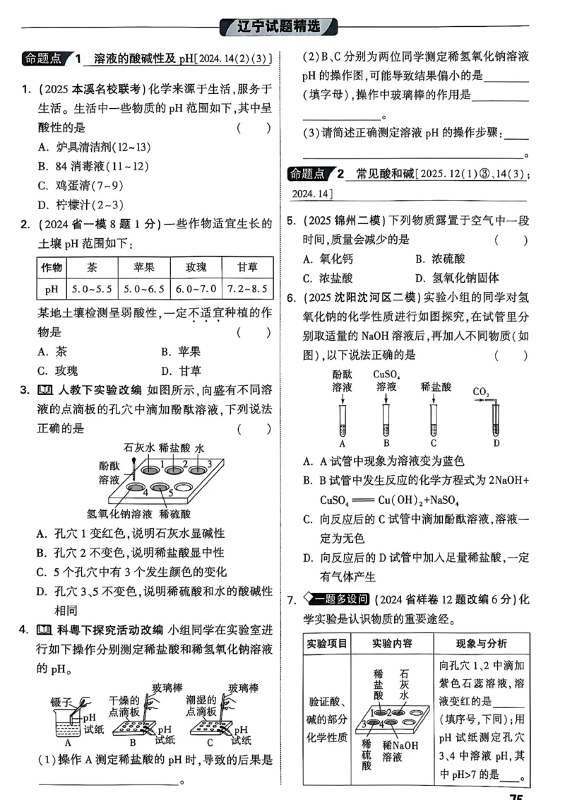 2026辽宁万唯试题研究（化学-主书）_26《万唯中考试题研究》辽宁_2026《辽宁万唯试题研究》化学