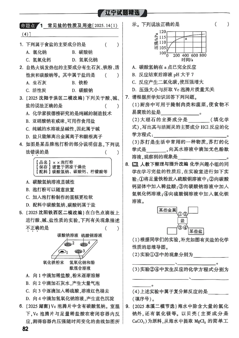 2026辽宁万唯试题研究（化学-主书）_26《万唯中考试题研究》辽宁_2026《辽宁万唯试题研究》化学
