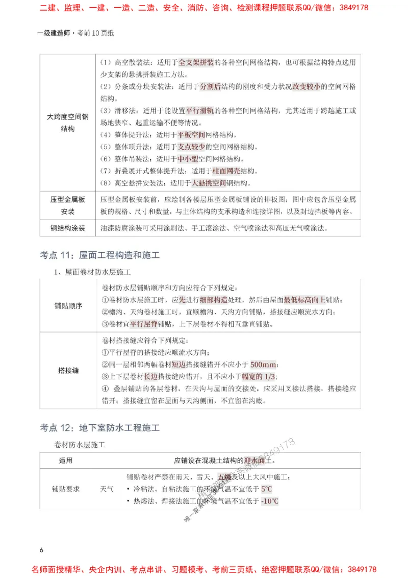 2025年一级建造师《建筑工程》考前10页纸_1_2026年一级建造师_2026年一建建筑_2025年一建建筑SVIP_05-考前密训✿央企特训✿机构普押_43-建筑《考前必背10页纸》233