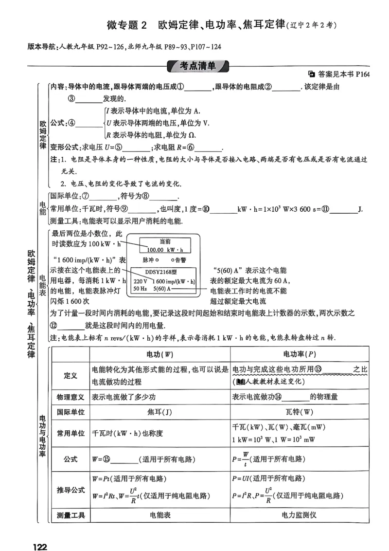 2026辽宁万唯试题研究（物理-1分层精讲本）_26《万唯中考试题研究》辽宁_2026《辽宁万唯试题研究》物理
