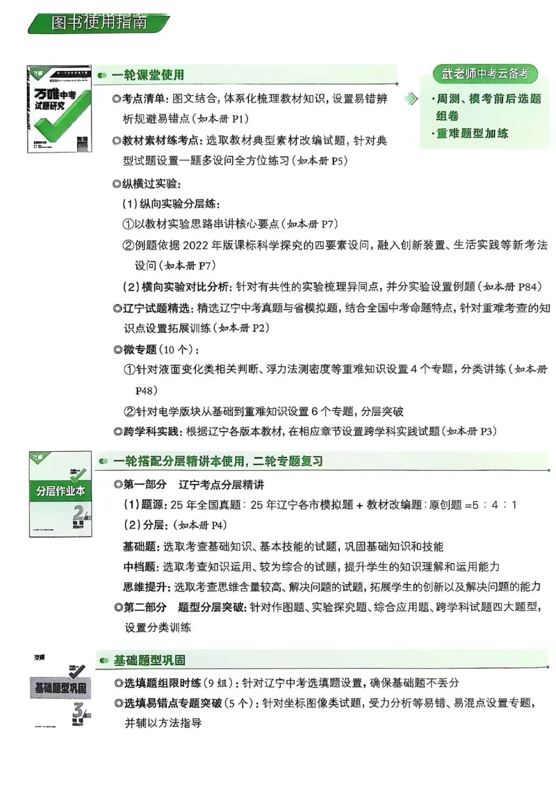 2026辽宁万唯试题研究（物理-1分层精讲本）_26《万唯中考试题研究》辽宁_2026《辽宁万唯试题研究》物理