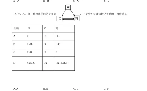 精品解析：湖北省天门、仙桃、潜江、江汉油田2020年中考化学试题（原卷版）_中考真题_5.化学中考真题2015-2024年_2020中考化学真题（113份）