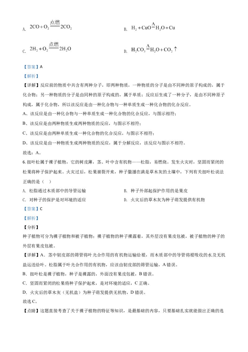 精品解析：浙江省绍兴市2020年中考科学试题（解析版）_中考真题_7.政治中考真题2015-2024年_2020政治真题79份_2020年中考真题精品解析科学（浙江绍兴卷）精编word版