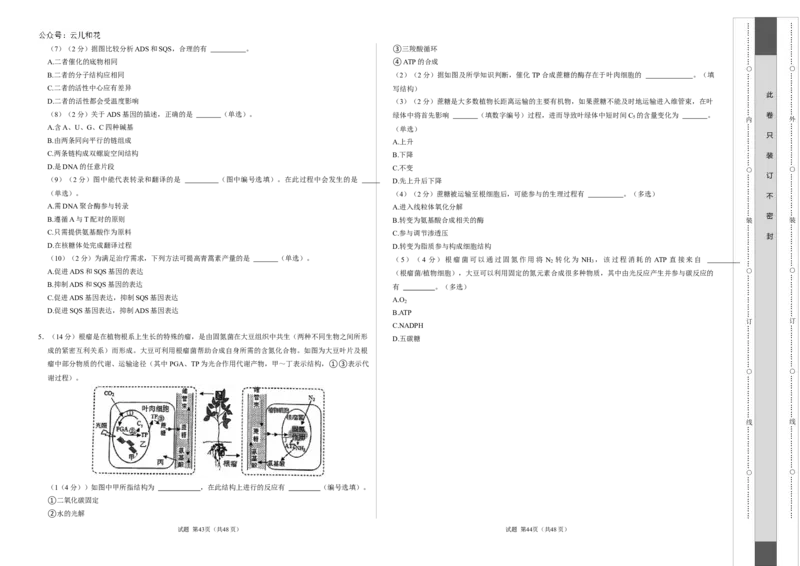 高一生物第一次月考卷（考试版A3）（上海专用）_1多考区联考试卷_0922黄金卷：2024-2025学年高一上学期第一次月考9科word解析版含答题卡（上海专用）