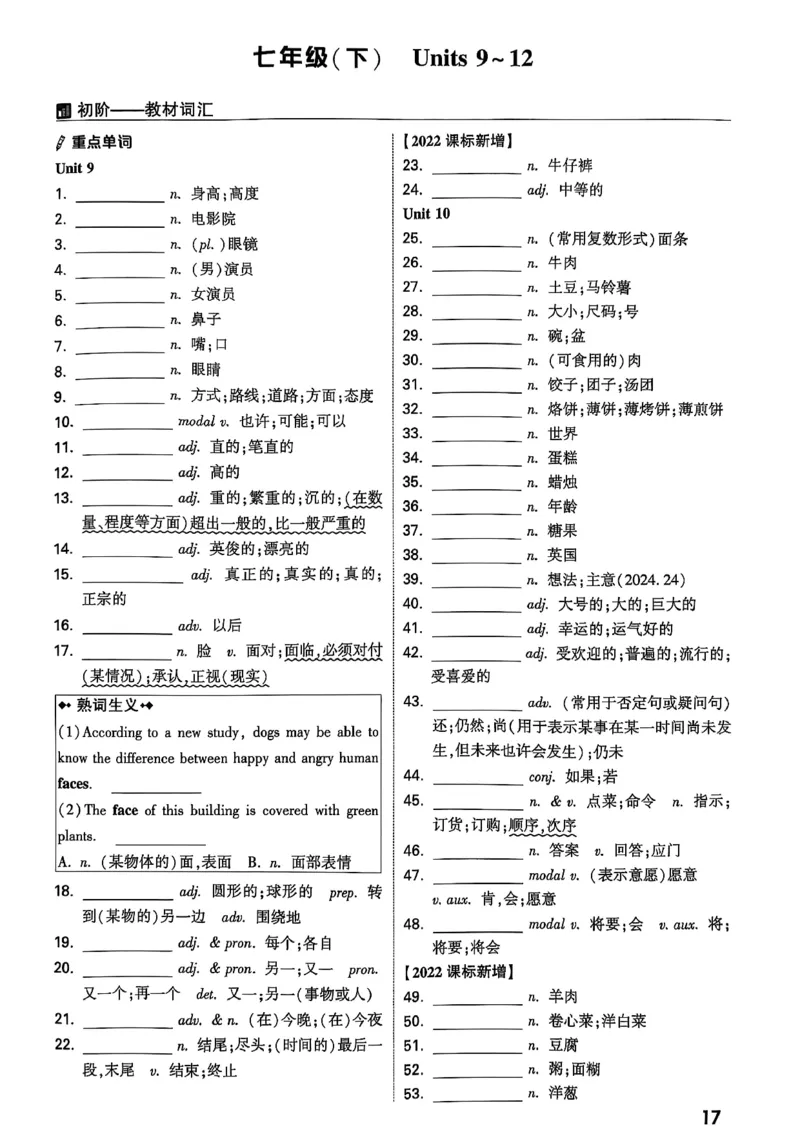 2026辽宁万唯试题研究（英语-3教材词句默写）_26《万唯中考试题研究》辽宁_2026《辽宁万唯试题研究》英语